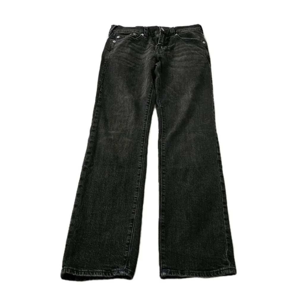 True Religion Jeans Mens 32 x 32 Black Ricky Relaxed Straight Leg Festival